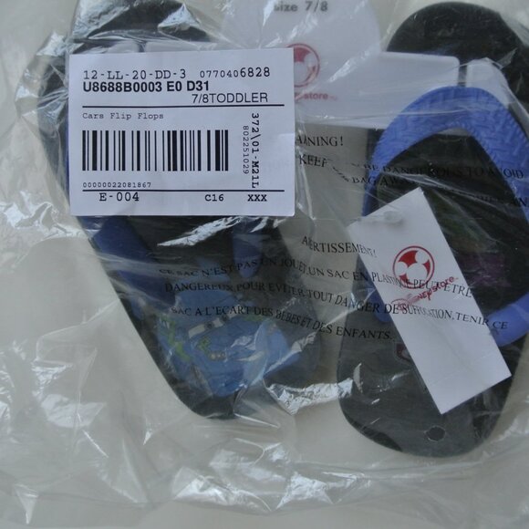 Disney Cars Flip-Flops for Todd, Size 7/8 Lightning McQueen & Friends, Brand New - Picture 10 of 16